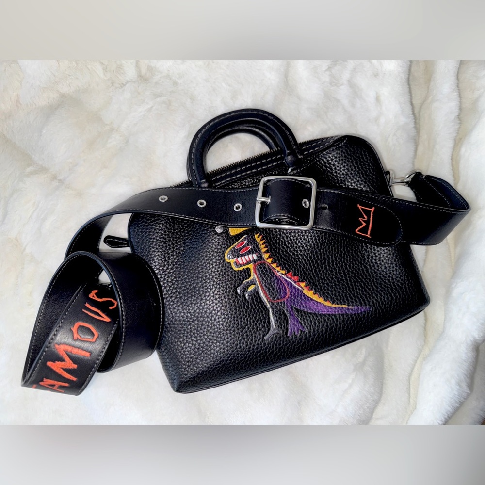 Coach Rogue 25 brief collab w Jean Michel Basquiat *RARE*